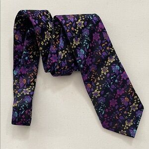 MARKS & SPENCER Silk Floral Paisley Tie | Preppy Luxury Office Classic Formal